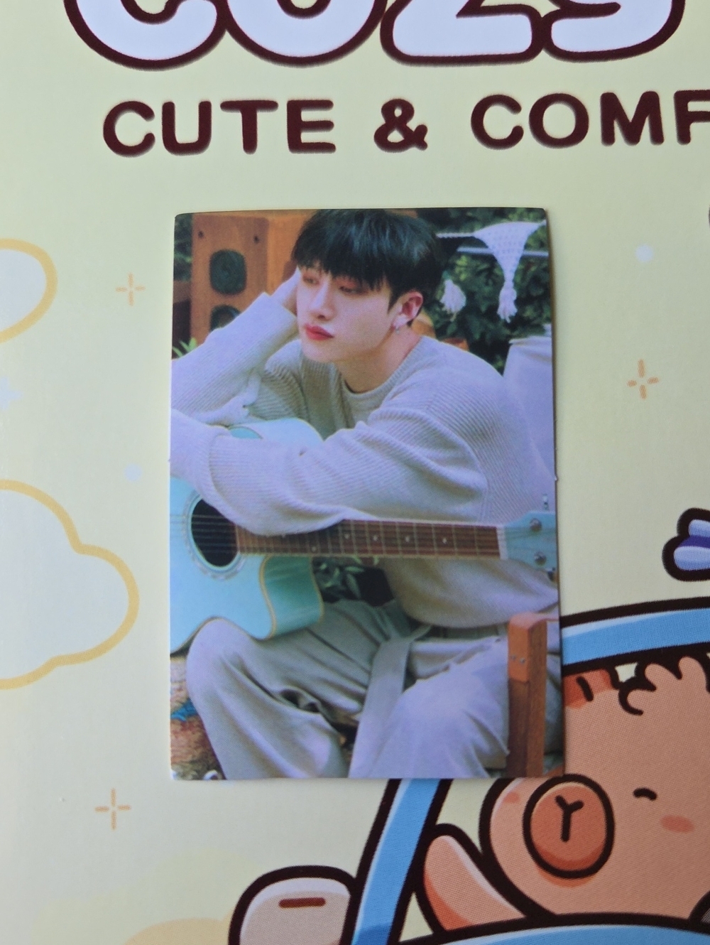 Pastel Blue Acoustic Guitar Photo Card Straykids Sticker